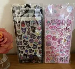 【海外製】3D立体シール 水入り クロミ・マイメロ2枚セット