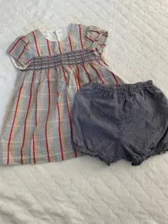 ファミリア　ワンピース　パンツ　セット　80