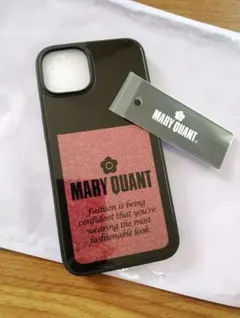 ♡マリークワント♡スマフォケース♡iPhone13♡レッド♡ラメ♡ロゴ♡