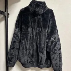 ブラック ファー ブルゾン ジャケット ステンカラー スタンドカラー