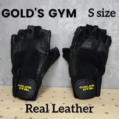 【レザー】GOLD'S GYM 本革 フィンガーレスグローブ レディース S