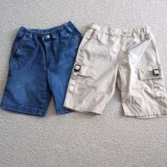ハーフパンツ　130cm　2枚セット　UNIQLO　GU