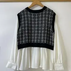 INGNI ⭐️ 訳あり　レイヤード風　ニット　ブラウス　プルオーバー