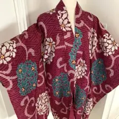 大正ロマン　昭和レトロ　アンティーク　羽織り　着物　道行　和洋折衷