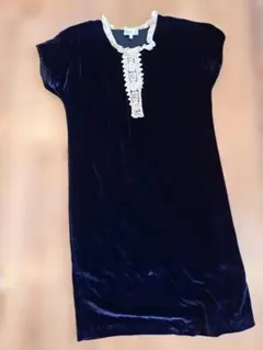 agnès b. ネイビー 半袖 ワンピース サイズ1