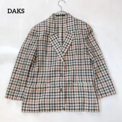 DAKS ダックス テーラードジャケット チェック ヴィンテージ リネン混のサムネイル