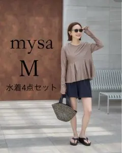 【新品】 Ｍ　しまむら　田中里奈　水着 4点　ラッシュガード　ブラック　mysaのサムネイル
