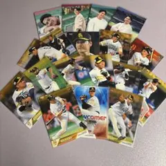 プロ野球トレーディングカードセットとピンバッジ