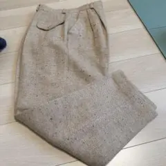 ベージュ ツイード カジュアルパンツ サイズ66