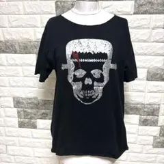美品【ルシアンペラフィネ】フランケンシュタイン スカル Tシャツ ＸＬ黒メンズのサムネイル