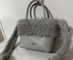 【美品】リリーブラウン　エコファーバッグ