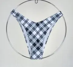 ビキニ水着パンツ　Mサイズ　チェック柄