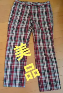 ABAHOUSE チェック柄 チノパン サイズ3　綿100%
