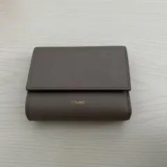 CELINE ミニ財布　スモールトリフォールド　グレー系　レザー　3つ折り CELINE ミニ財布 スモールトリフォールド グレー系 レザー 3