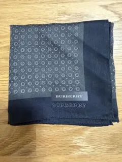 【未使用】Burberry バーバリー　メンズハンカチ　ブラック