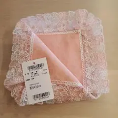 【新品タグ付き】近沢レース　タオルハンカチ　桜便り　ピーチ