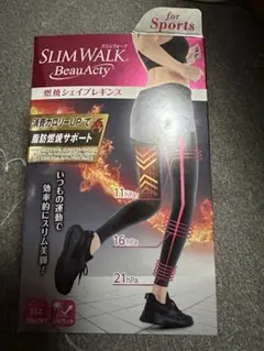 スリムウォーク ビューアクティ 燃焼シェイプレギンス ブラック M-L