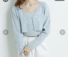 OLIVE des OLIVE ニットカーディガン　キャミセットのサムネイル