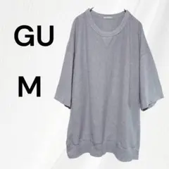 ジーユー GU スウェT 5分袖 トップス　M グレー　メンズ