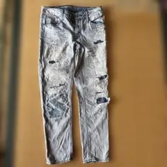 トルネード ダメージ加工 パネル切り替え デニムパンツ - メルカリ