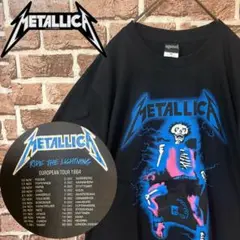 【XLサイズ】メタリカ☆デカロゴ　バンドTシャツ　両面プリント　ブラック　新品