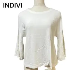 良品　INDIVI インディヴィ フレアスリーブ トップス 05 ホワイト
