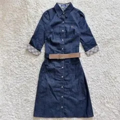 【美品】 【上質】 バーバリーブルーレーベル シャツワンピース ノバチェック♪ 美品】 【上質】 バーバリーブルーレーベル シャツワンピース