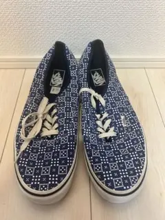 VANS Authentic バンダナ柄 スニーカー ネイビー