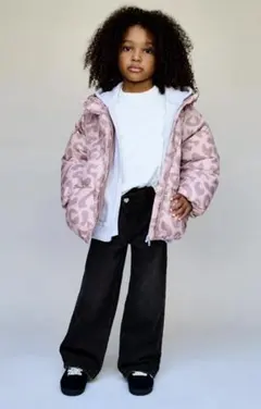 ザラキッズ　撥水アニマルプリントコート　ダウン　ブランシェス　アーバンチェリー