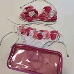ミシェルマカロン　花びらモチーフ 水着 ピンク系のサムネイル