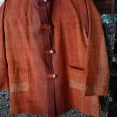 オレンジ系ストライプジャケット