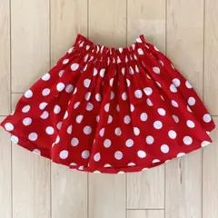 【土日限定価格】スカート ミニー 赤 水玉 ドット ハンドメイド