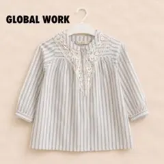 グローバルワーク　子供服　110　レース刺繍ワンピース　秋服　女の子服　保育園着