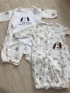 【値下げ】スヌーピー ツーウェイ・ドレスオール 2点セット 50〜60cm