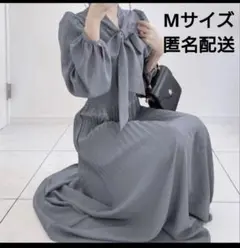 ボウタイ ロングワンピース