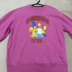 The Simpsons Springfield スウェット ピンク