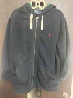 希少！Polo by Ralph Lauren ブラックジップアップパーカー L