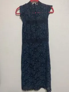 ZARA ダークグリーンレースワンピース