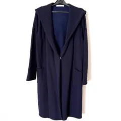 アウター　ネイビー　ロングコート　コート　フリーサイズ