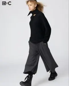 新品 完売品 UNIQLO C ユニクロ キュロット ブラックLサイズ