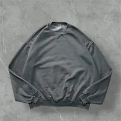 00sJERZEESメキシコ製無地ブランクソリッドスウェットチャコール前V古着