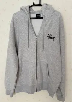 【hana様限定】Stussy グレー ジップアップパーカー 裏ぼわ