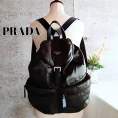 良品 プラダ ヴィンテージ ナイロン リュック 鞄 オリーブ レディース メンズ
