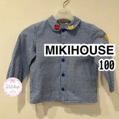 MIKIHOUSE ミキハウス 長袖シャツ ギンガムチェック 100cm