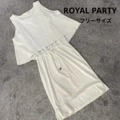 ROYAL PARTY ノースリーブミニワンピース　フリーサイズ
