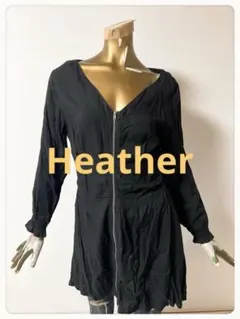 ☘️T23557☘️Heather 長袖 レディース ジップアップ ワンピース Fのサムネイル