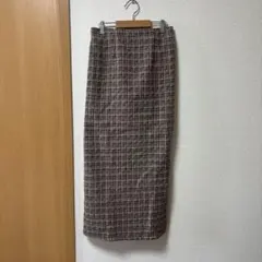 サマンサモスモス　Samansa Mos2 ロングスカート　チェック　ブラウン