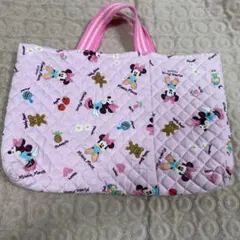 ミニーマウス 手提げ袋　ピンク 約25×30cm