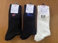 ユニクロ×カウズ ソックス 3足セット 25-27㎝ セサミストリート