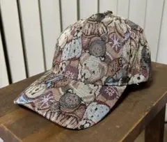 ベア　熊　動物柄　キャップ　美品　ユニセックス